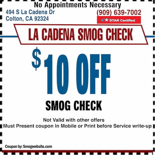 Smog Check Coupon